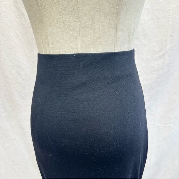 Rockabilly pinup black ponte knit bodycon tulip midi skirt size small‎ pull on - Picture 8 of 11